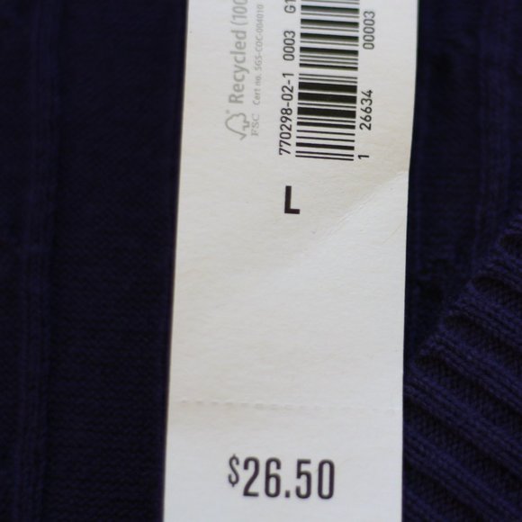 Old Navy Classic Cable Knit V-Neck Pullover Sweater Long Sleeve (Sz Large) - Picture 5 of 11